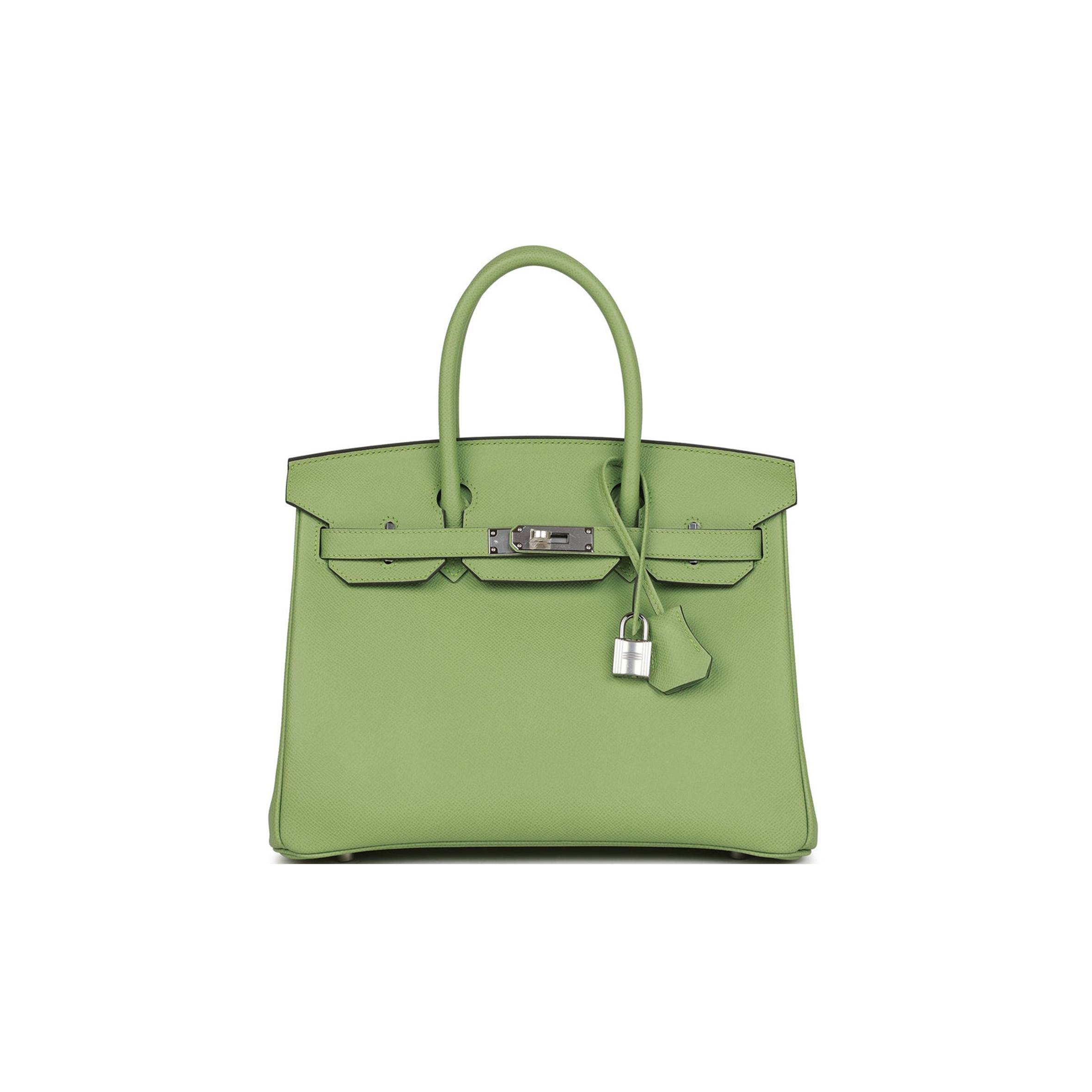 H**me5 BIRKIN 30 VERT CRIQUET EPSOM PALLADIUM HARDWARE (30cm) Master Quality